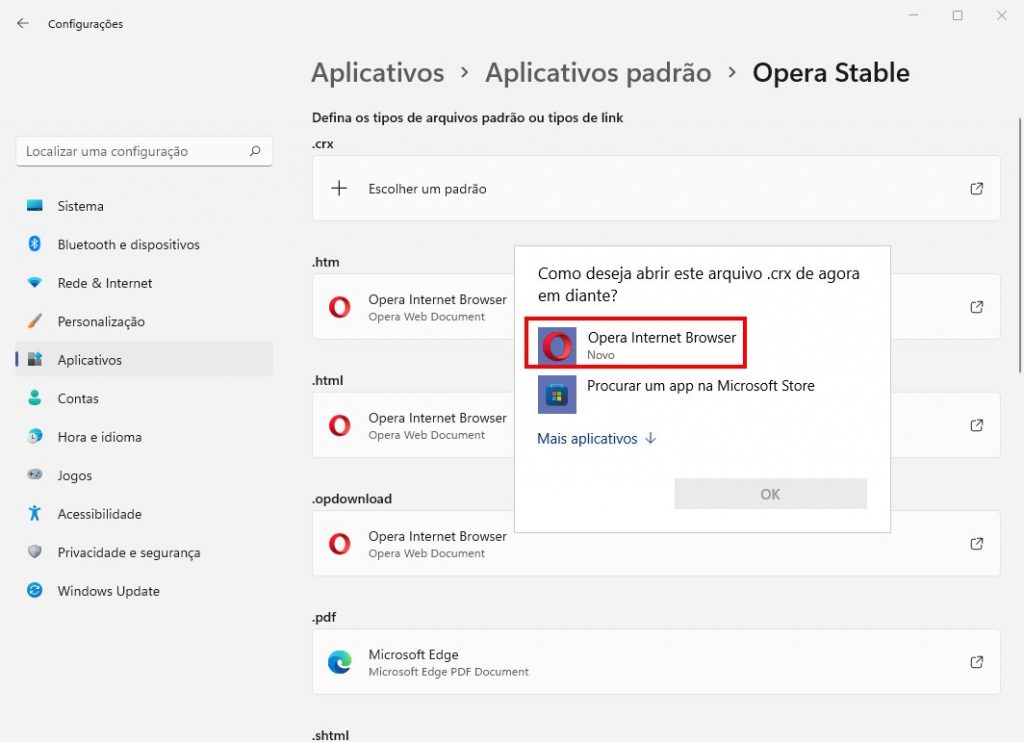 Como mudar o navegador padrão no Windows 11 - Passo 5
