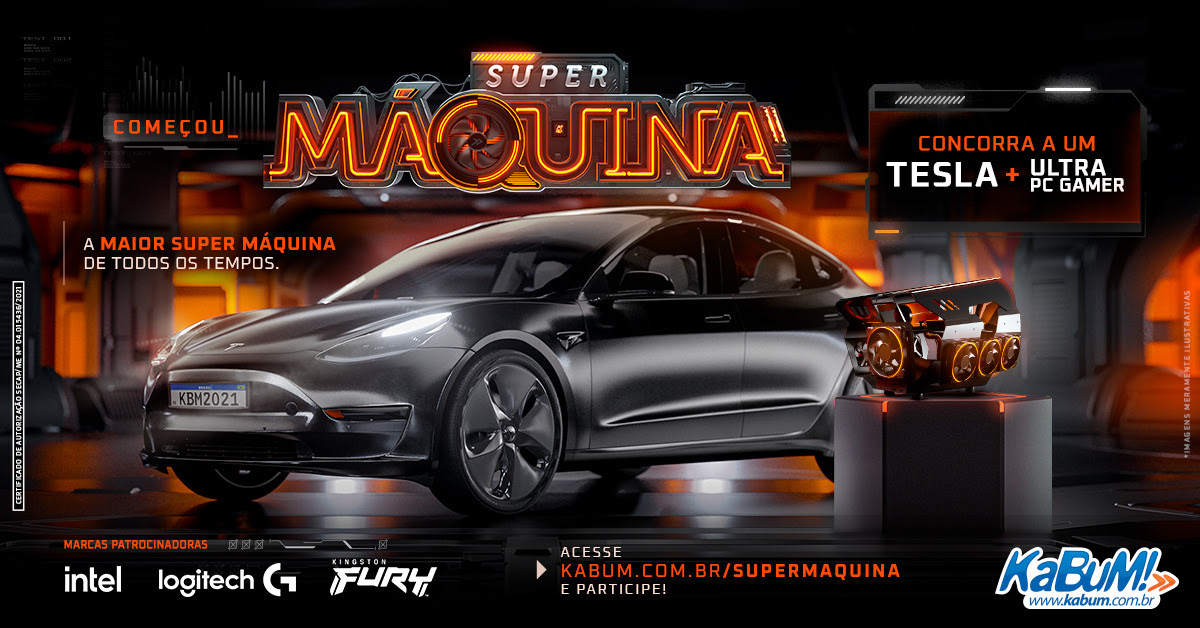 Promoção Super Máquina do KaBuM! vai sortear um Ultra PC Gamer e um Tesla