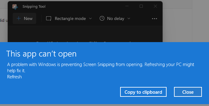 Bug na ferramenta de captura do Windows 11