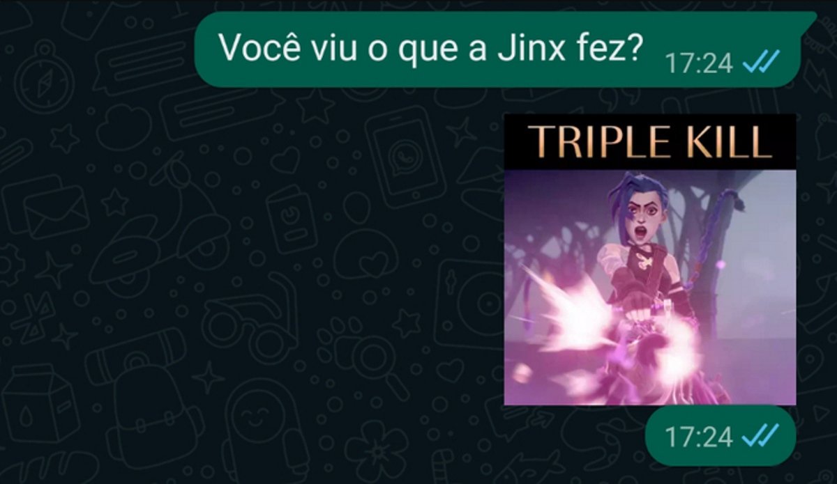 Figurinha de Arcane - WhatsApp