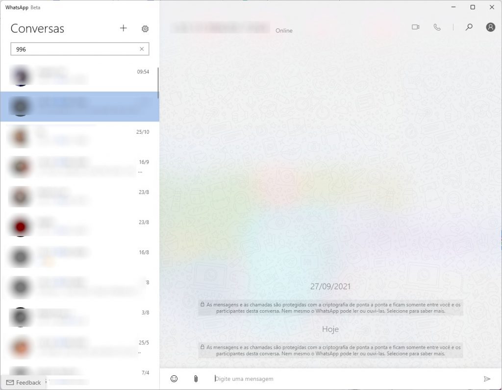 Papel de parede para conversas - WhatsApp Desktop Beta