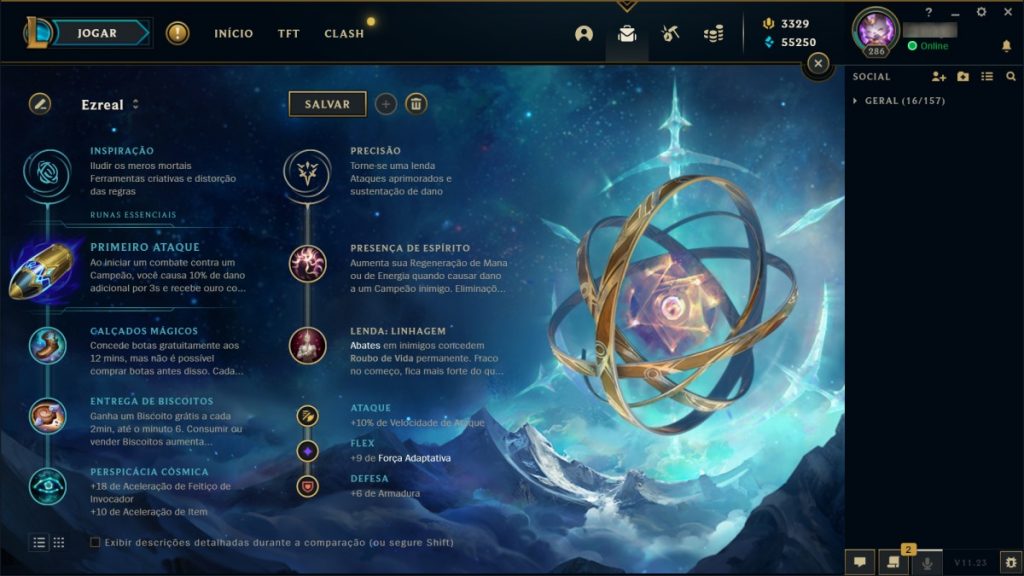 Runas para Ezreal - League of Legends pre-season 2022