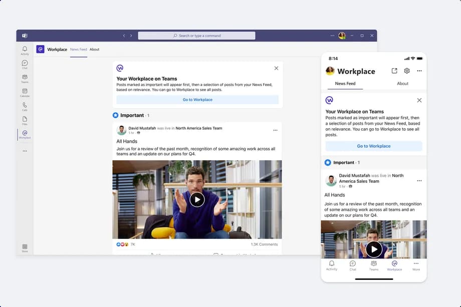 Microsoft leva seu Teams para o Workplace da Meta