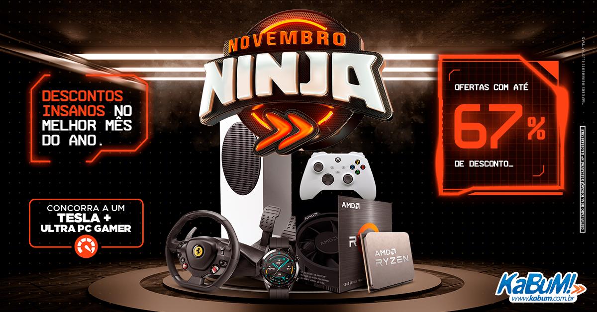 KaBuM! oferece até 67% de desconto no Novembro Ninja