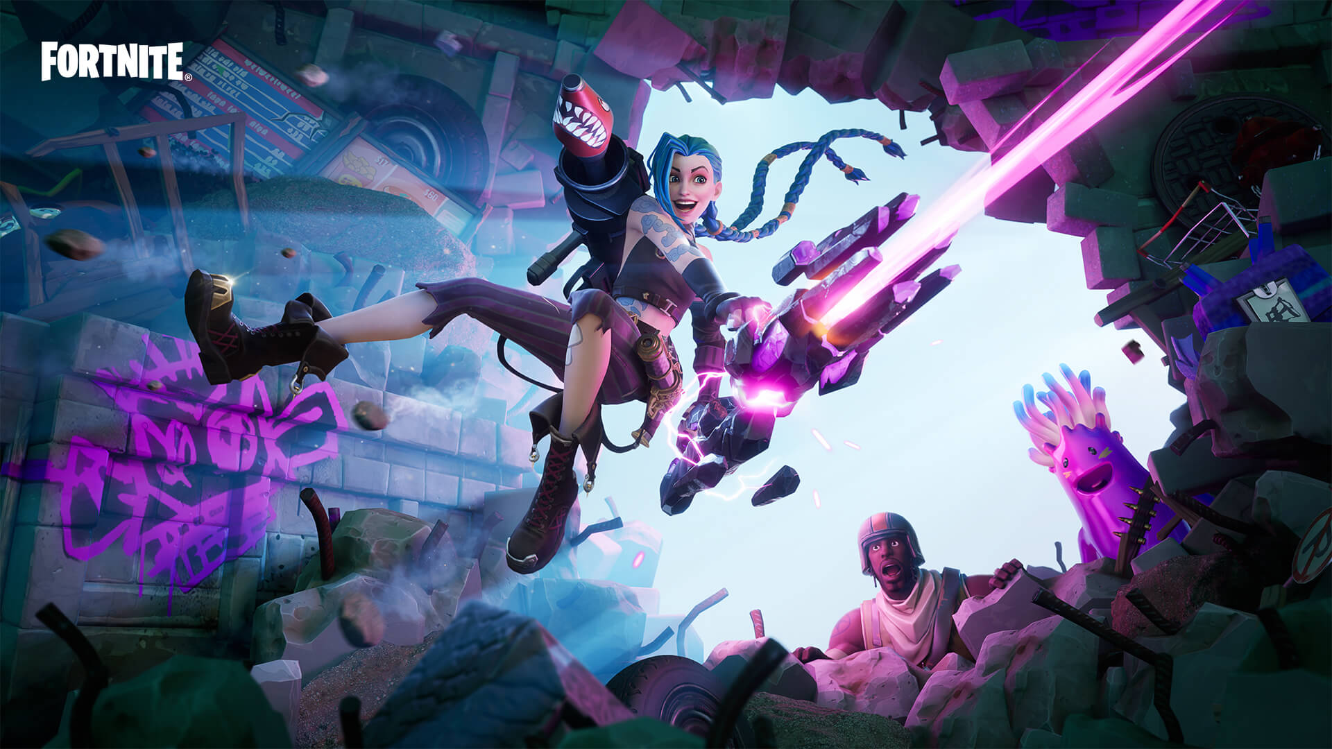 Jinx (Arcane) League of Legends e Fornite