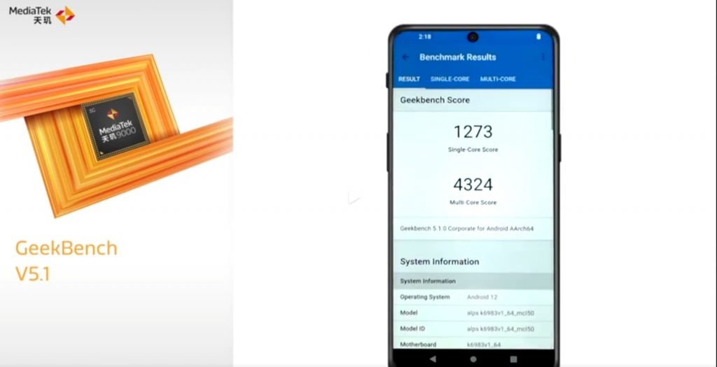 Dimensity 9000 benchmark