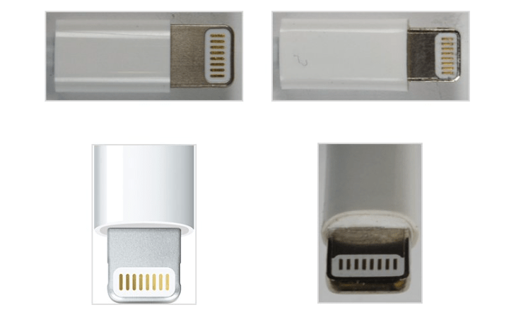 Detalhes conector Lightning Apple