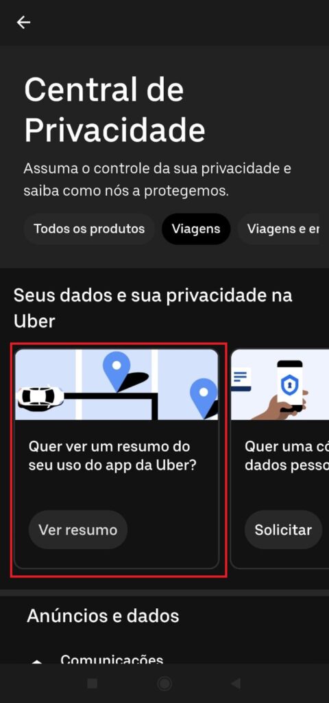 Aplicativo Uber