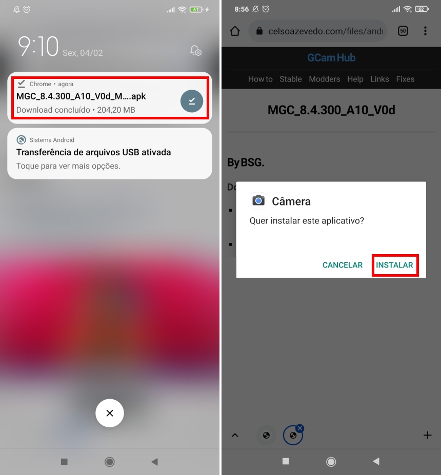 Como instalar o GCam 8.4 no Android - Passo 2