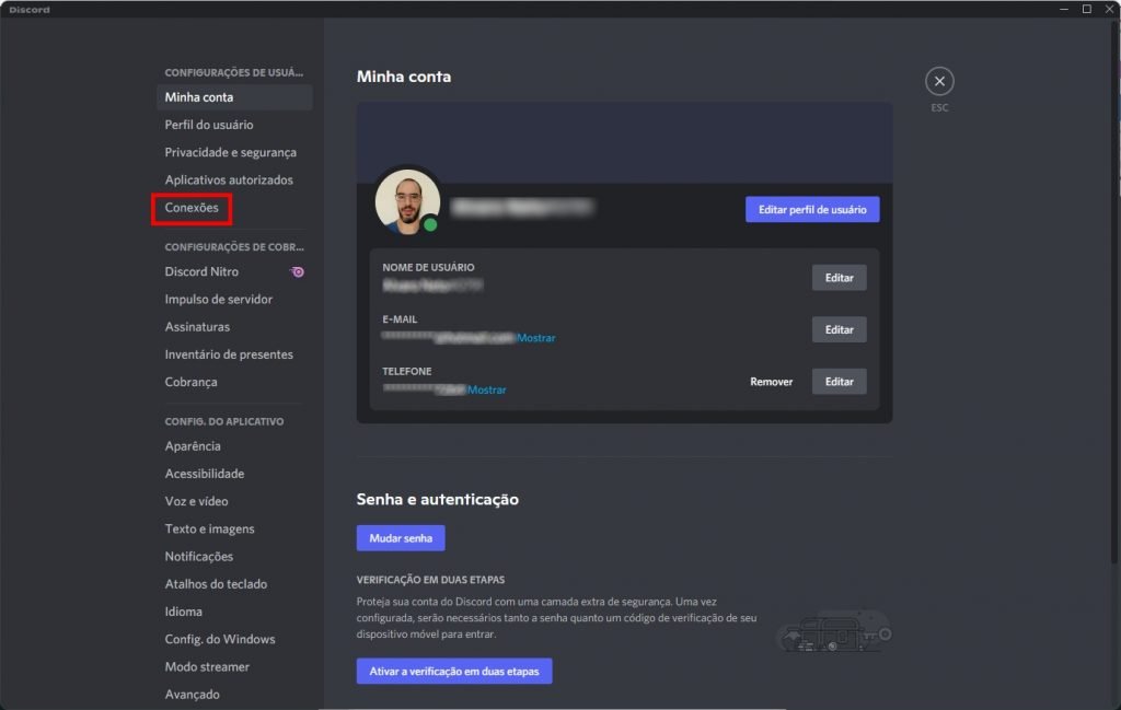 Como vincular a conta do PlayStation ao Discord - Passo 2