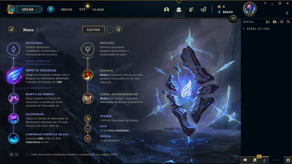 Runas para Nunu - League of Legends