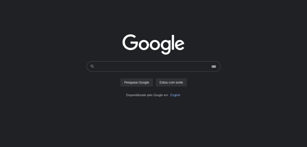 Tema escuro do Google