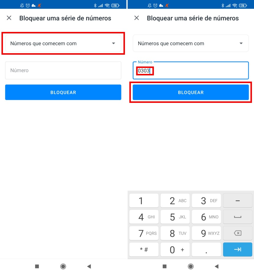 Como bloquear ligações de telemarketing com o novo prefixo - Passo 8