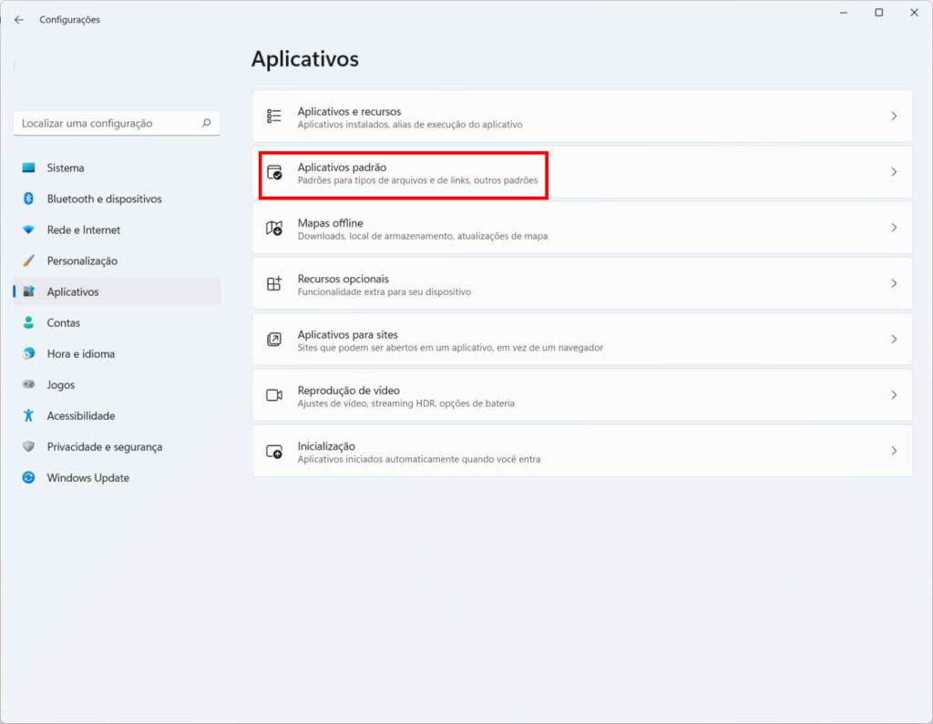 Como mudar o navegador padrão no Windows 11 - Passo 2