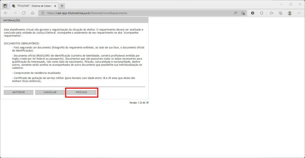 Como tirar o título de eleitor pela internet - Passo 3