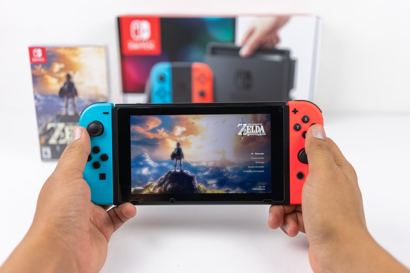 Nintendo Switch rodando Zelda BoW