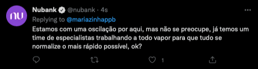 reprodução Nubank Twitter