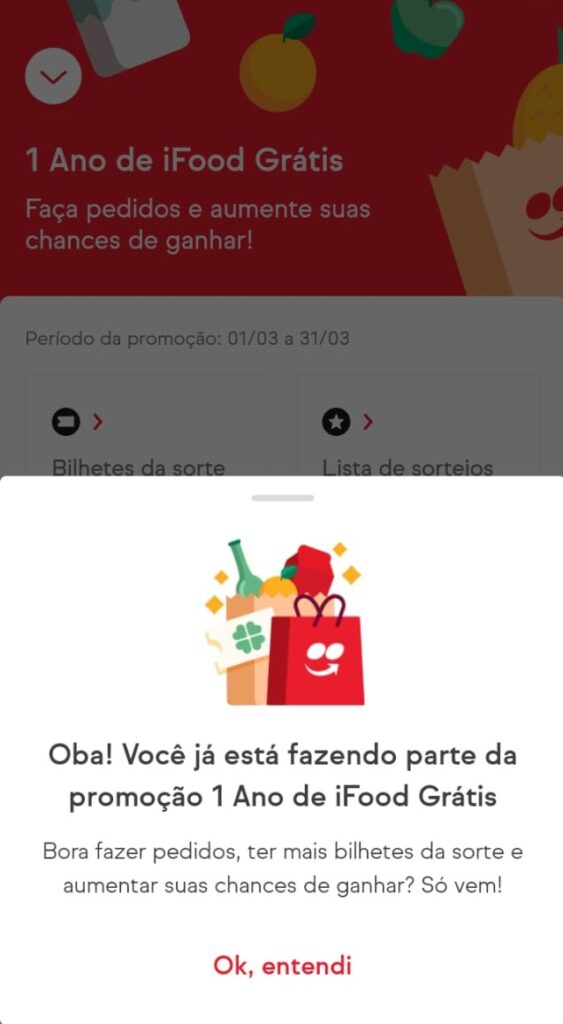 Promoção iFood