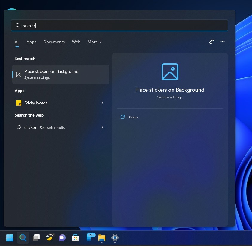 Windows 11 - colar adesivos (2)