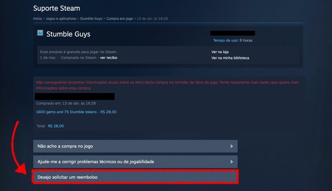 Como devolver um jogo comprado na Steam