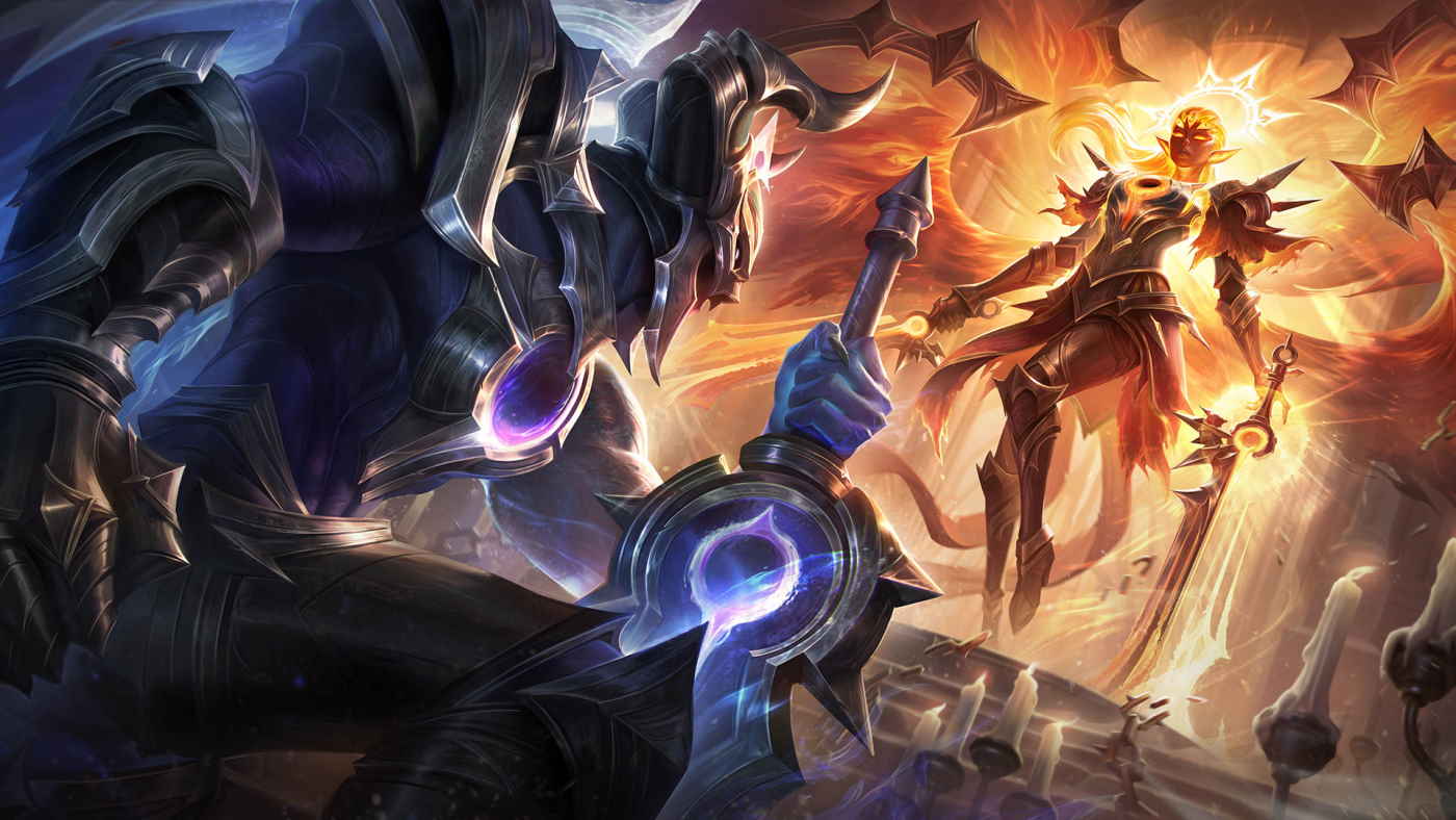 Aatrox Eclipse Lunar e Kayle Devoradora do Sol - League of Legends