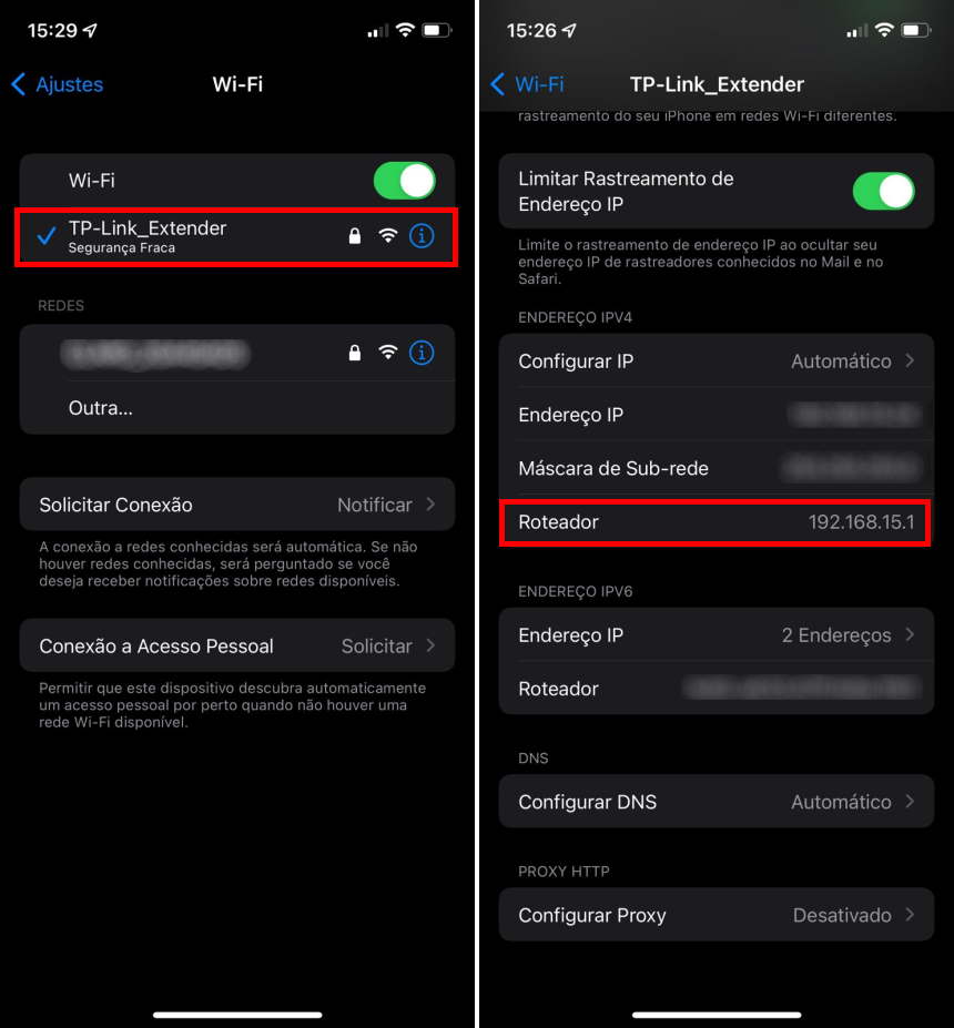 Como descobrir o IP do roteador (iOS) - Passo 1