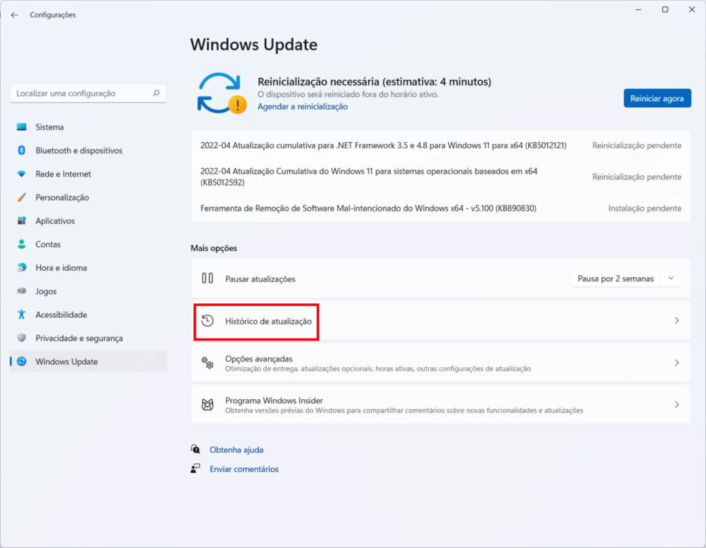 Como resolver o erro dos navegadores causado pela atualização do Windows - passo 2