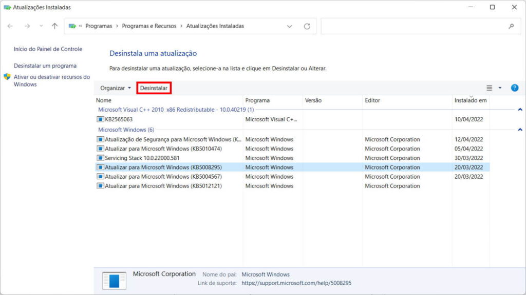 Como resolver o erro dos navegadores causado pela atualização do Windows - passo 4