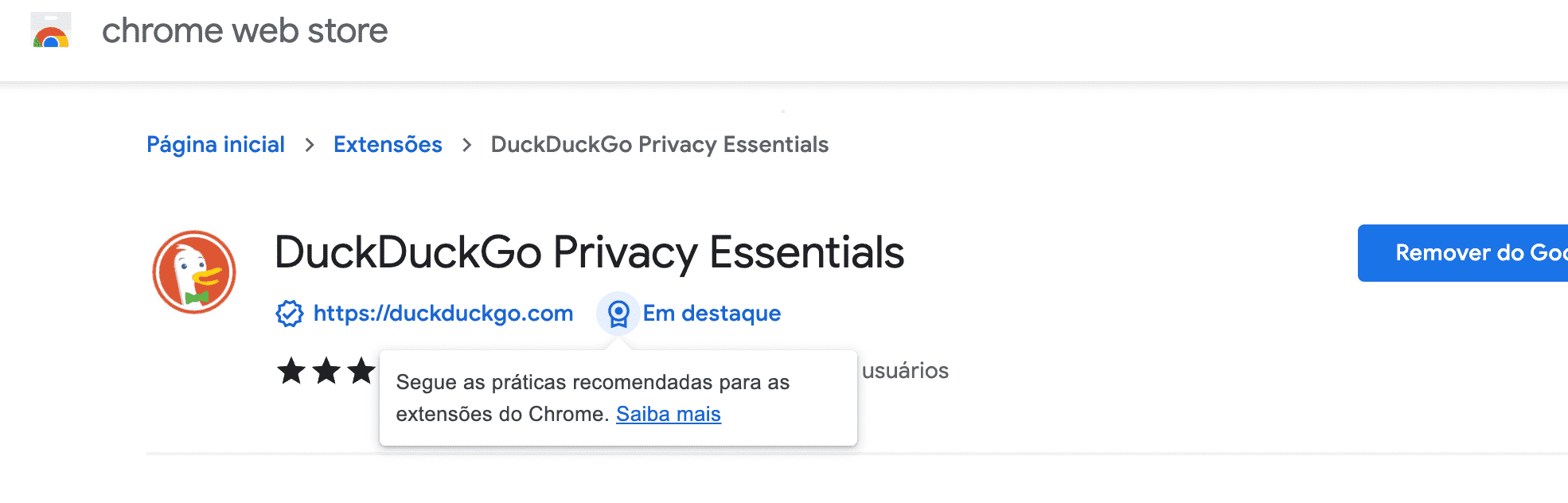 Extensão no Chrome