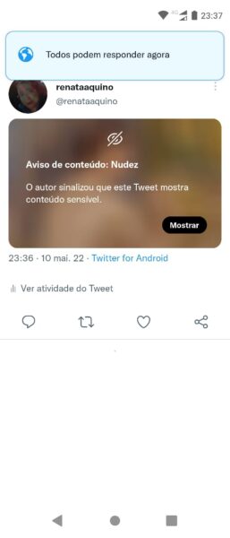 Como usar o aviso de conteúdo do Twitter