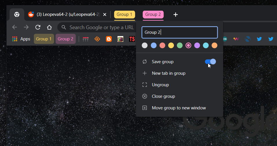 Chrome 101 - salvar grupos de guias