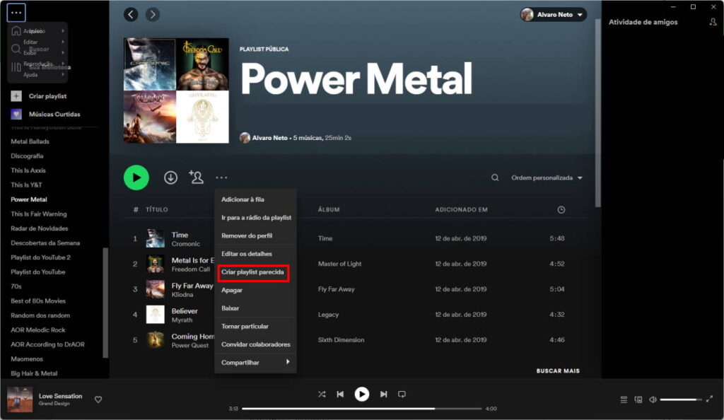 Como criar playlists parecidas no Spotify - Passo 3