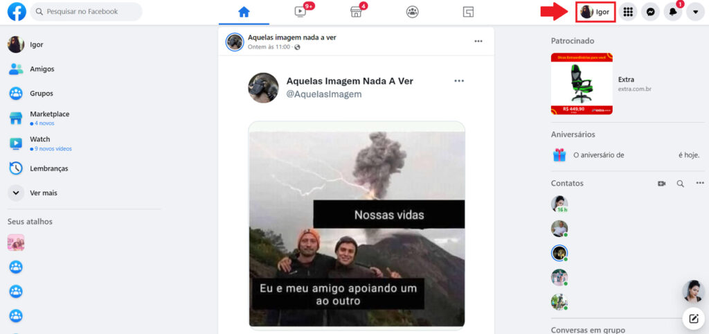 Como deletar todos os posts do Facebook de uma só vez - Passo 1