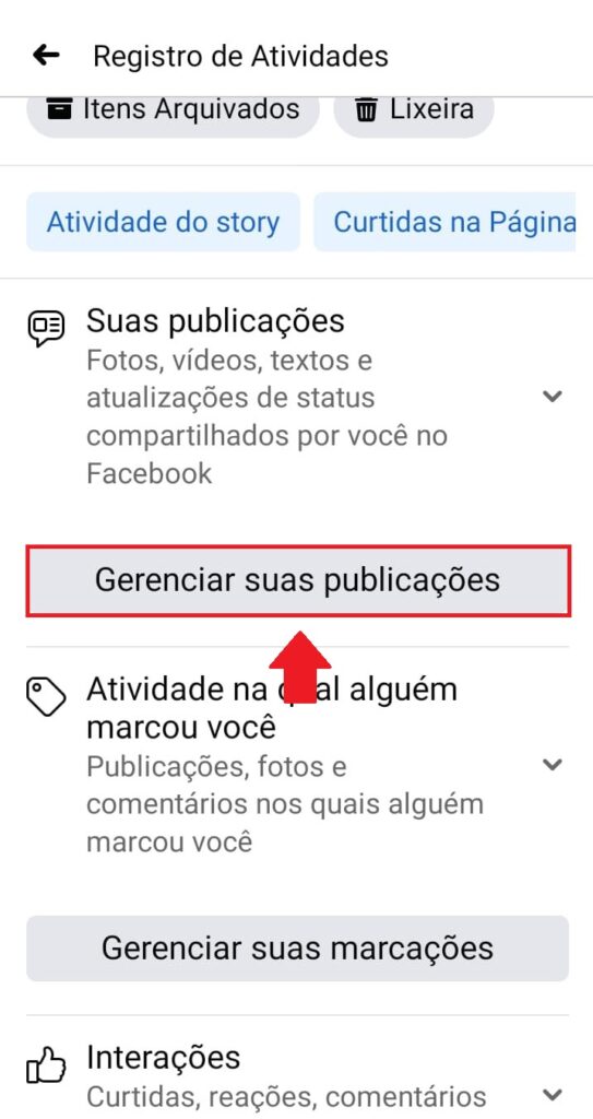 Como deletar todos os posts do Facebook de uma só vez - Passo 6