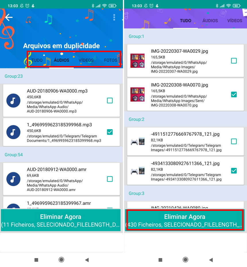 Como encontrar e apagar arquivos duplicados no Android - Passo 4