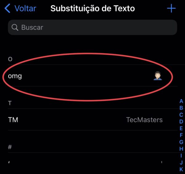 Como configurar a substituição de texto no iPhone