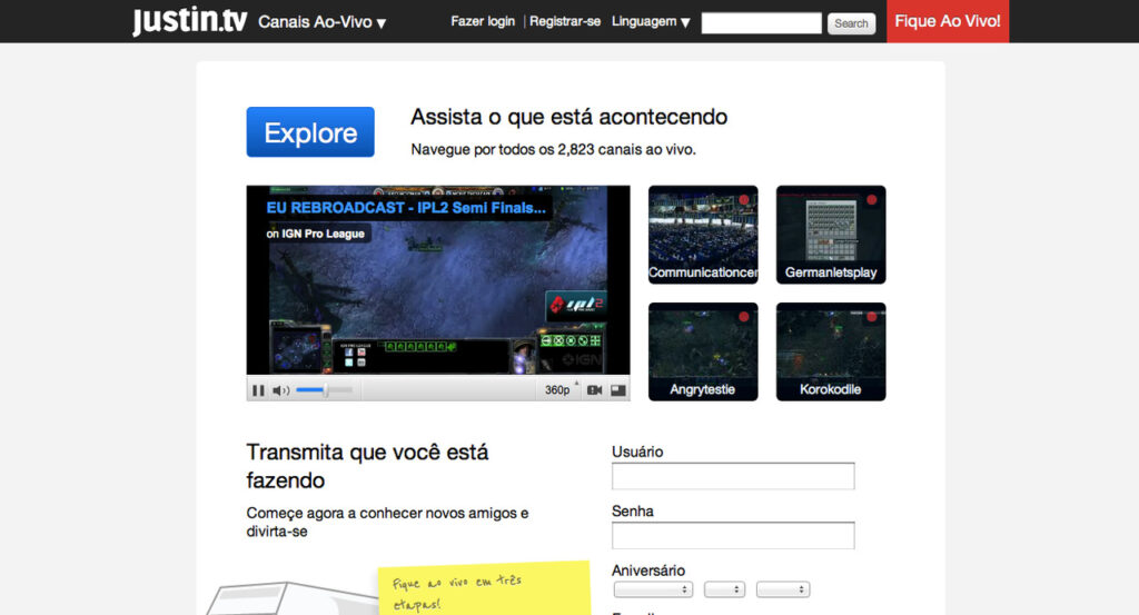 Justin.tv, antiga Twitch