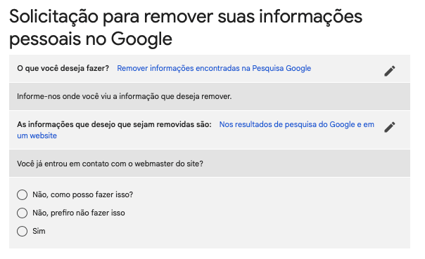 Google: como pedir a remoção de dados pessoais da pesquisa