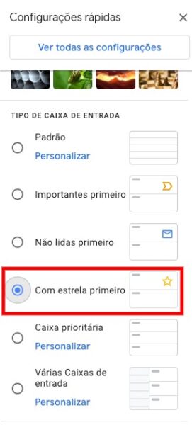 Passo a passo para personalizar a caixa de entrada do Gmail