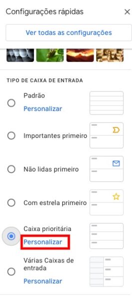 Passo a passo para personalizar a caixa de entrada do Gmail