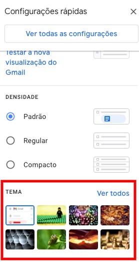 Passo a passo para personalizar a caixa de entrada do Gmail, alterando o tema de plano de fundo e dando um novo design à interface