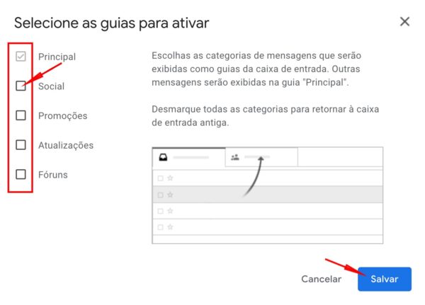 Passo a passo para personalizar a caixa de entrada do Gmail