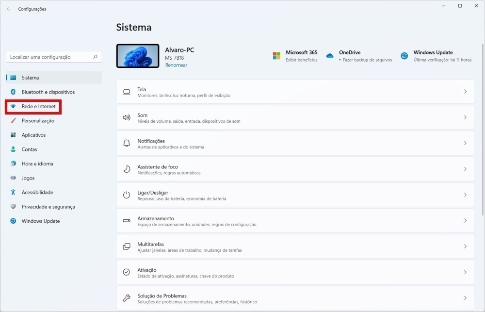 Como configurar o DNS do Google no Windows 11 - Passo 1