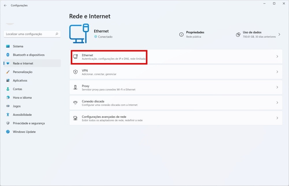 Como configurar o DNS do Google no Windows 11 - Passo 2