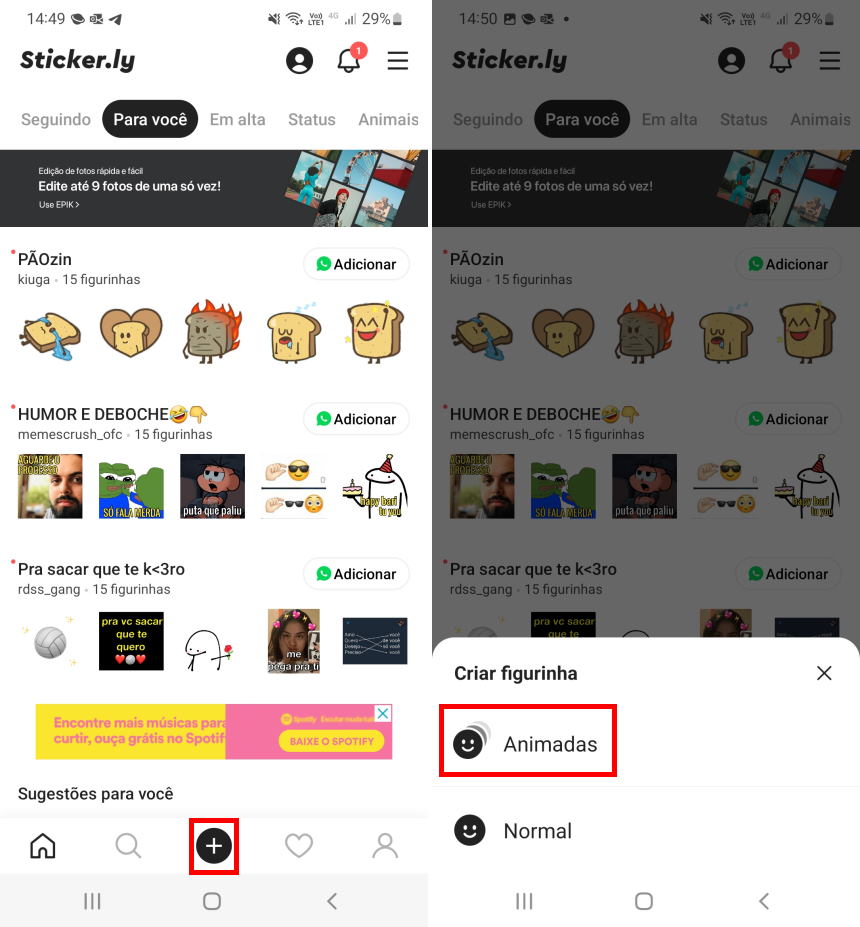 Como criar figurinhas animadas para o WhatsApp - Passo 2