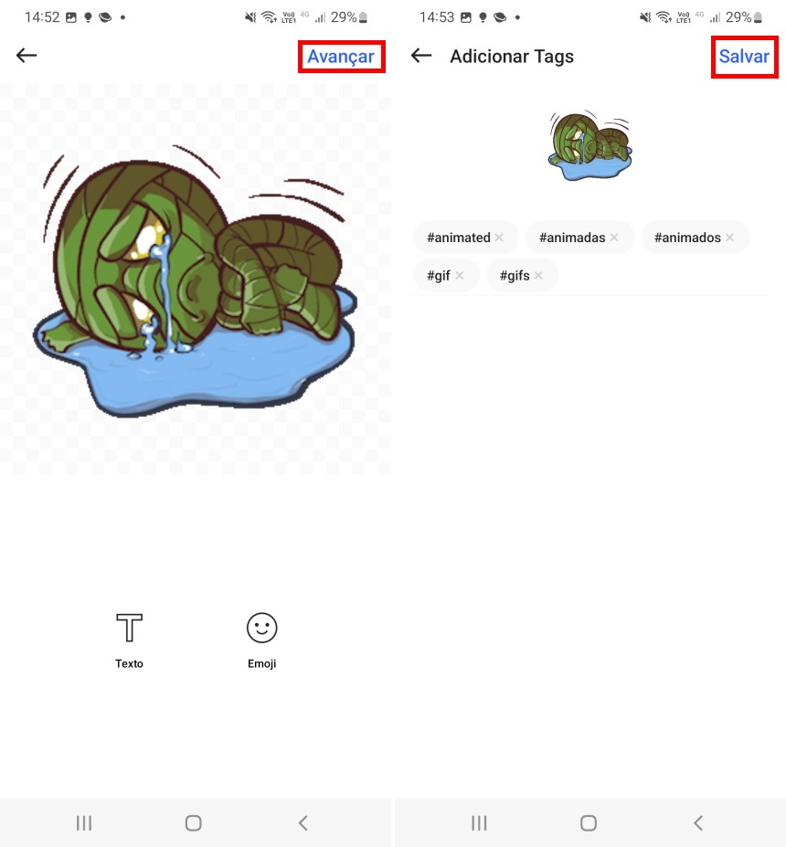 Como criar figurinhas animadas para o WhatsApp - Passo 4