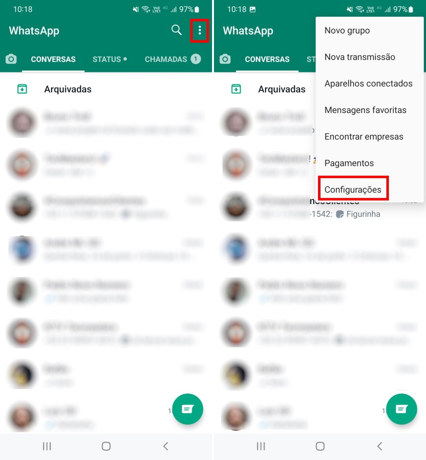 Como esconder o visto por último e outros itens do WhatsApp de contatos específicos - Passo 1