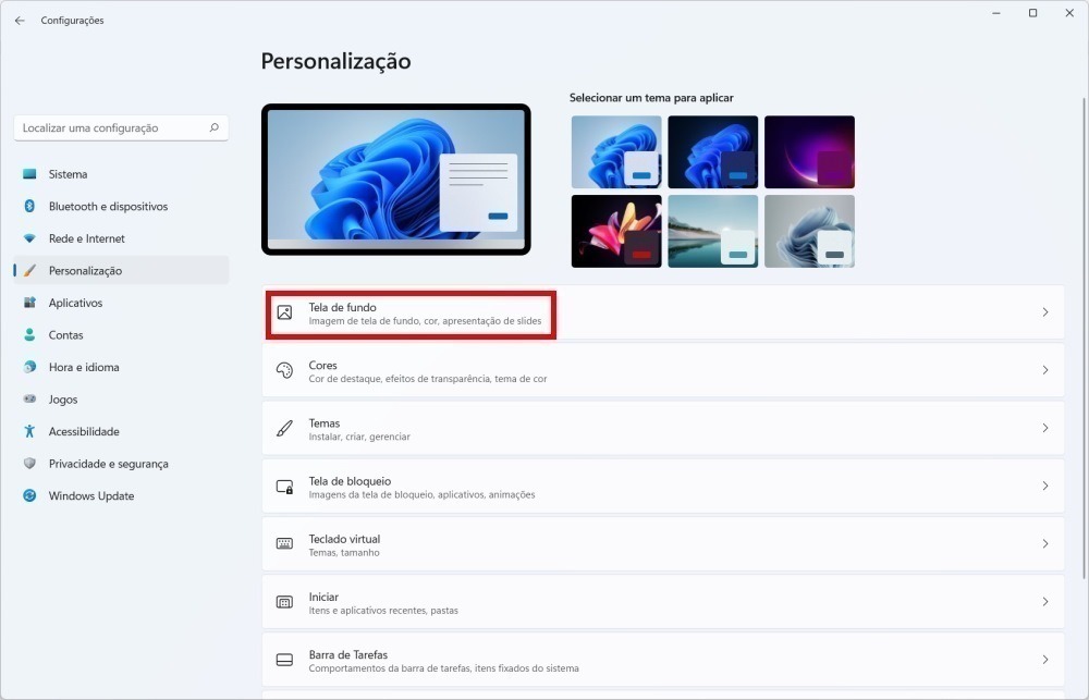 Como fazer o papel de parede mudar automaticamente no Windows 11 - Passo 2