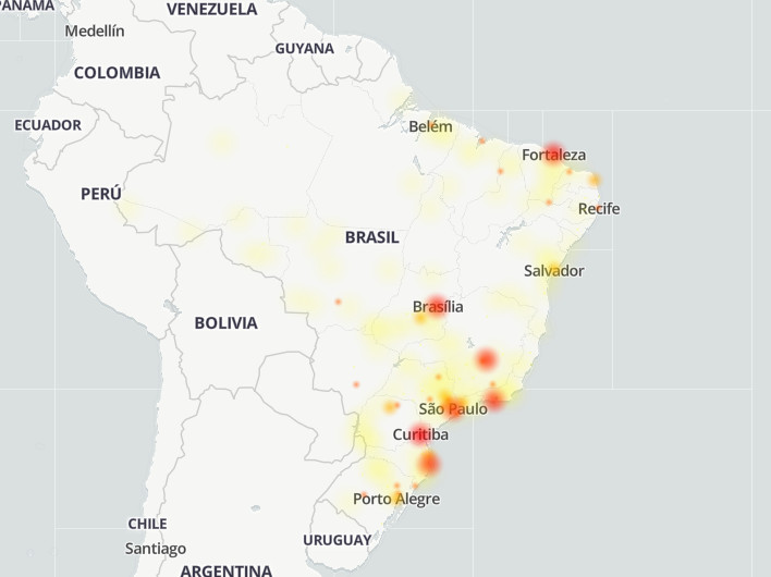 Instagram com problemas no Brasil