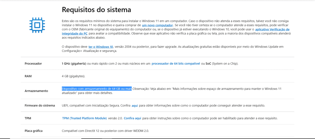 Requisitos Windows 11 não mencionam SSDs